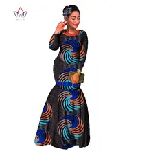 Облегающее плюс размер женщин традиционные африканские Длинные рукава бренд одежды Африки Воск Дашики тонкий Вырезать Сексуальное Платье БРВ wy779
