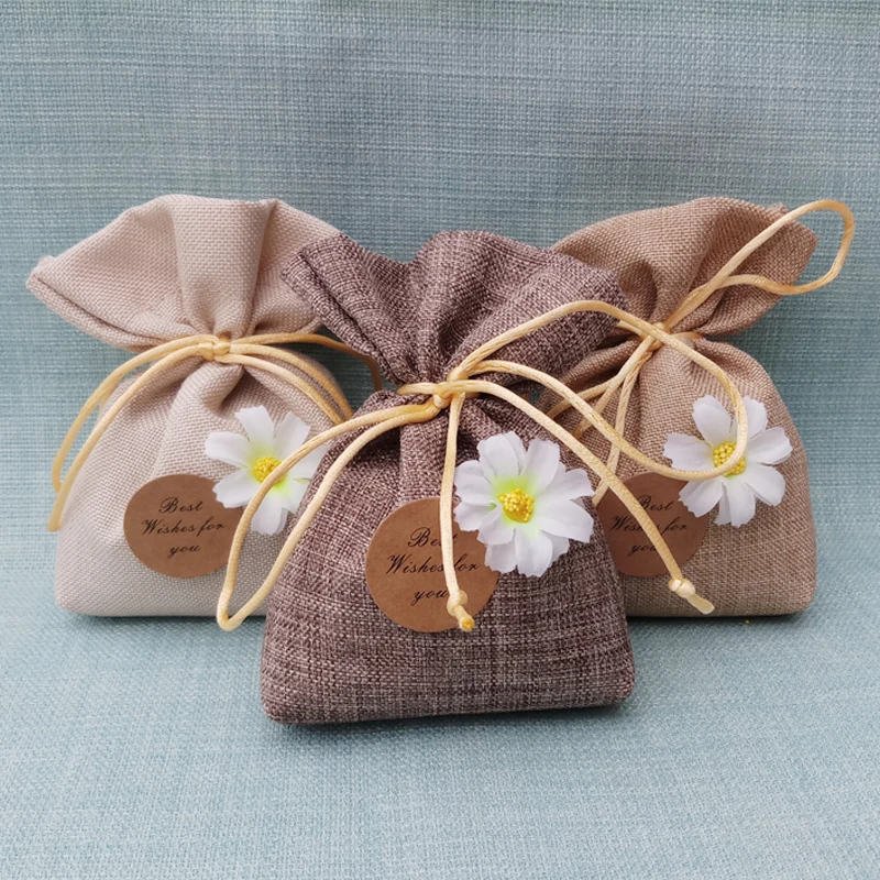 

50pcs 10 x14cm Burlap Gift Bags Hemp/Hessian Bags, Jewelry Pouches, Wedding Favors, Jewelry Packing, Gift Bags