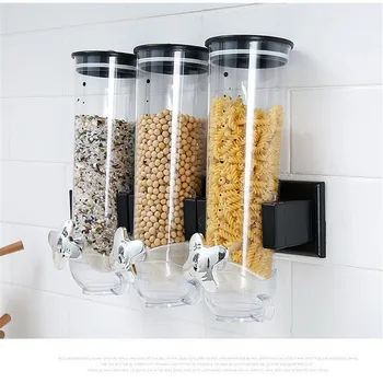 

Kitchen Sealed Cereal Dry Food Storage Cans Boxes Household Snacks Melon Seeds Nuts Candy Dispenser Plastic Storage box#1115g40