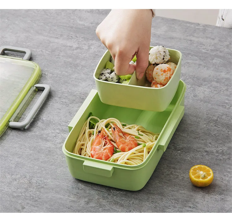 Ланч-бокс для микроволновки герметичная независимая решетка Bento Ланч-бокс для контейнер для обеда ребенку переносной пищевой контейнер