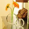European Crystal Glass Small Vase, Fresh Tabletop Ornaments, Flower Plant, Transparent Bottle, Modern Home Decor Accessories 1