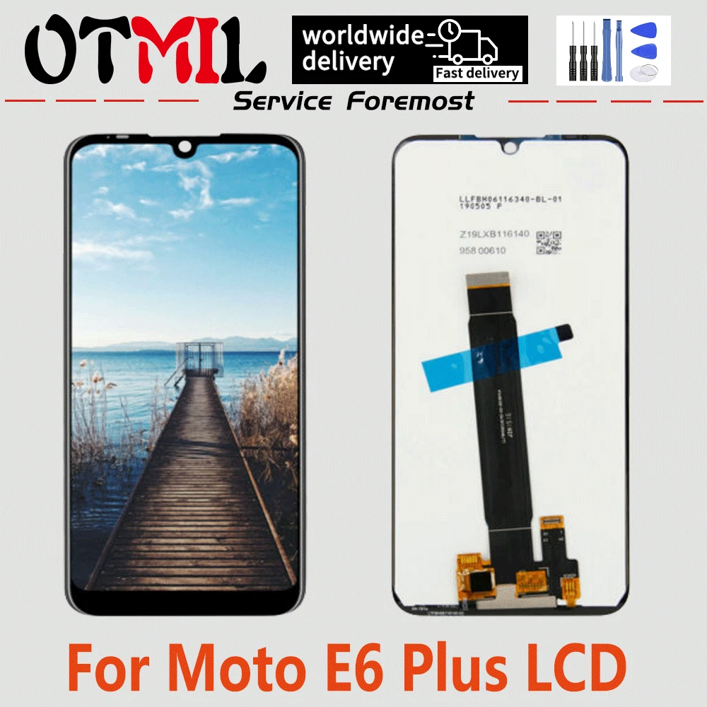 

OTMIL New For Motorola Moto E6 Plus PEGA0004 LCD Display Touch Screen Sensor Digiziter Assembly For moto E6 Plus PEGA0033 LCD