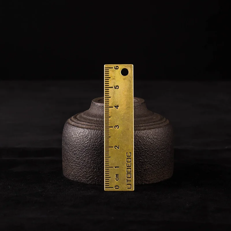 brass ruler keychain pendants (3)