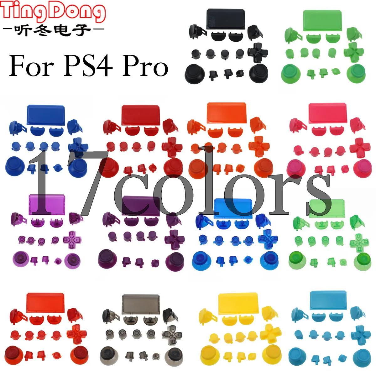 

Full Set Joysticks Dpad R1 L1 R2 L2 Direction Key ABXY Buttons jds 040 jds-040 For Sony PS4 Pro Slim Controller