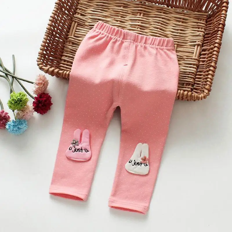 Spring Lovely Pants Baby Girls Comfort and Soft Pantyhose Fashion Cartoon Ankle-Length Flexible Thin Section Leggings