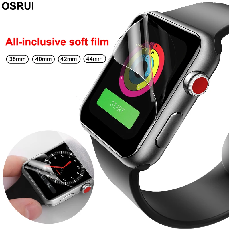 Защитная пленка для Apple watch 4 5 3 2 полное покрытие не закаленное стекло для iwatch 44 мм 40 мм 42 мм 38 мм аксессуары для Apple watch