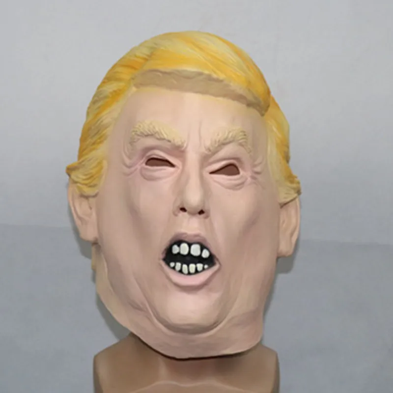 Забавные Реалистичная латексная знаменитости Дональд Трамп маска президентский костюм маска Хэллоуин вечерние аксессуары для косплея Kagerou маска пародия реквизит