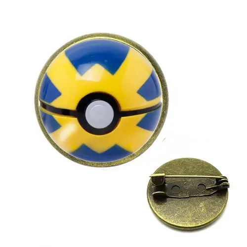 Pokeball Броши с изображением эльфа мяч покебалл Стекло булавка с кабошоном аниме ювелирные изделия для мальчиков и девочек, детская Очаровательная Cc брошь ювелирные изделия - Окраска металла: 25