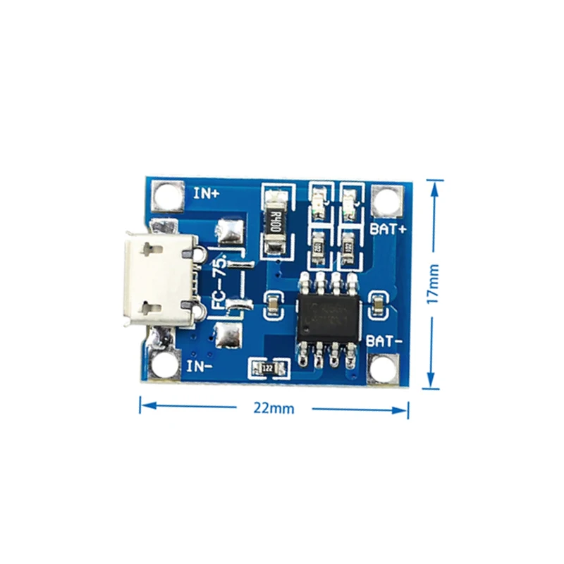 Type-c/Micro USB 5V 1A 18650 TP4056 модуль зарядного устройства литиевой батареи зарядная плата с защитой двойные функции 1A li-ion - Цвет: TP4056 MICRO