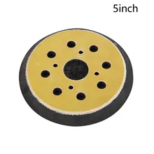 Tampon de ponçage 5 pouces, 8 trous, support de ponceuse, crochet et boucle, outils électriques abrasifs, accessoires
