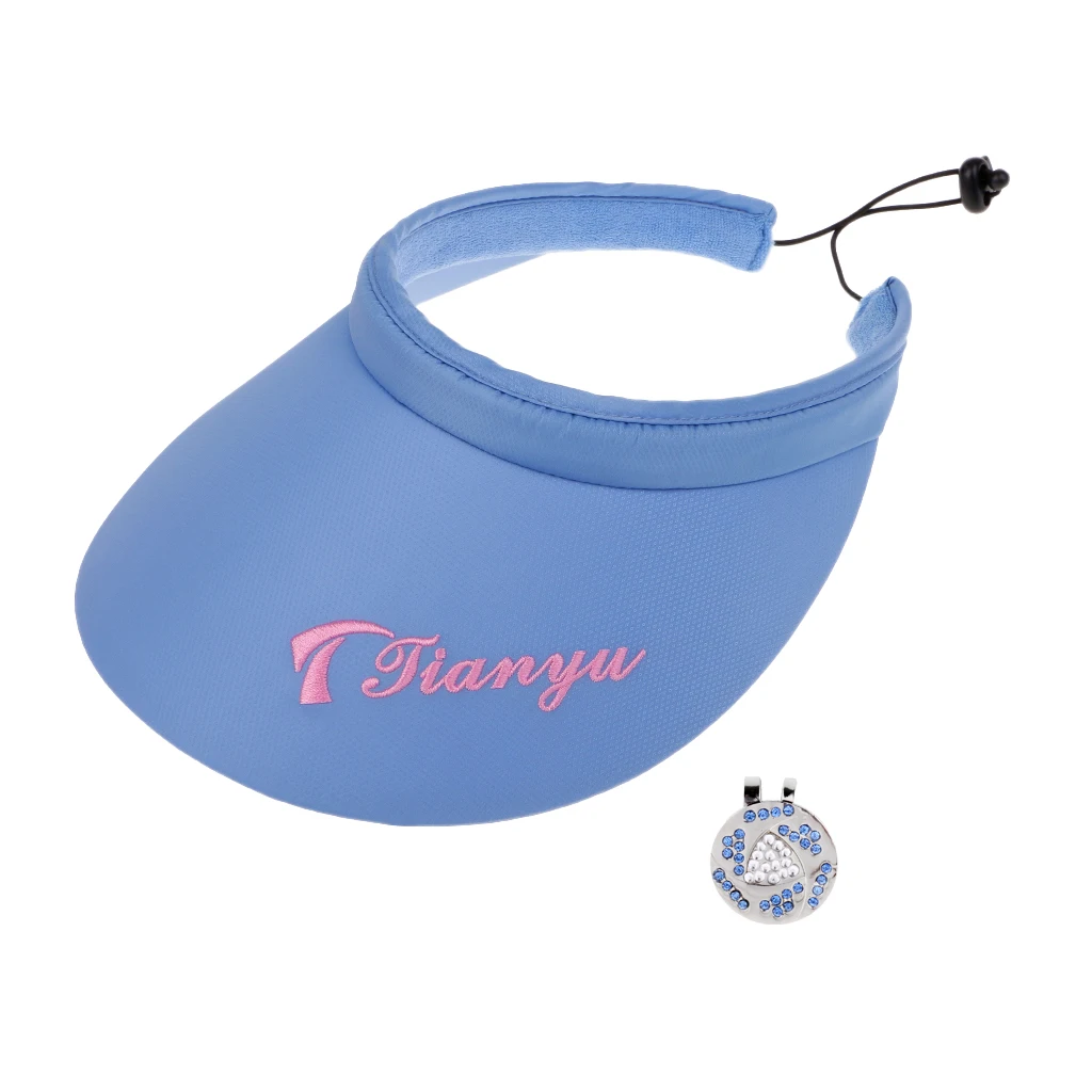 Женский солнцезащитный козырек для гольфа с Bling Bing зажим для Шляпы Для Гольфа Магнитный маркер мяча