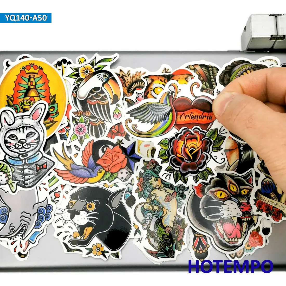 50pcs Old School Tattoo Art Graffiti Funny Sticker for Phone Laptop Luggage Guitar Skateboard Motorcycle Car Waterproof Stickers 50pcs Old School Tattoo Art Graffiti Funny Sticker for Phone Laptop Luggage Guitar Skateboard Motorcycle Car Waterproof Stickers