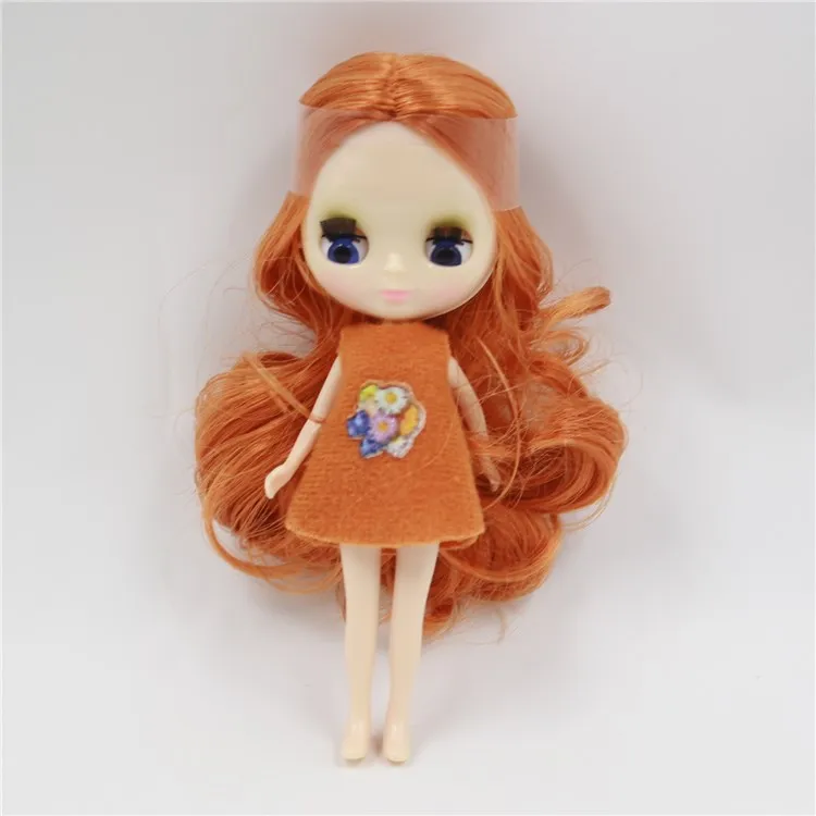 Мини-кукла Blyth 10 см BJD нормальная кукла тела, случайное платье, может изменить макияж, куклы+ платье+ сумка для хранения, детские игрушки для девочек - Цвет: style 24