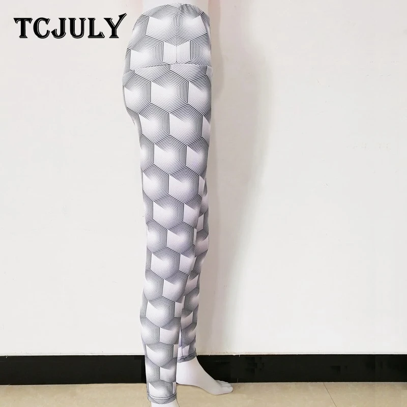 TCJULY, лето, геометрические, пуш-ап леггинсы, дышащие, высокие, ожидаемые, эластичные штаны для тренировок, быстросохнущие, гибкие, для фитнеса, женские леггинсы