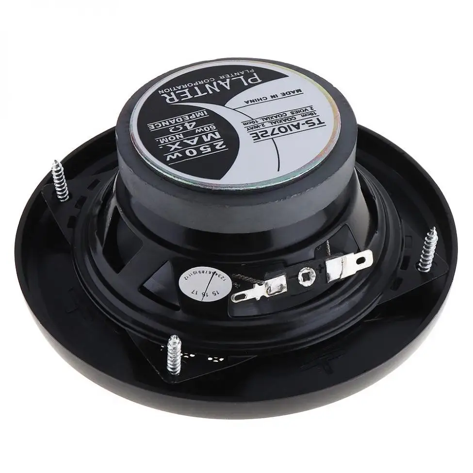 TS-A1072E, 2 шт., 4 дюйма, 250 Вт, автомобильный HiFi коаксиальный динамик, автомобильная дверь, авто аудио, стерео, полный диапазон частот, динамик s для автомобилей
