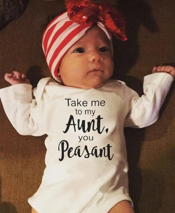 Забавный комбинезон с надписью Take Me To My wute Your Peasant для новорожденных одежда