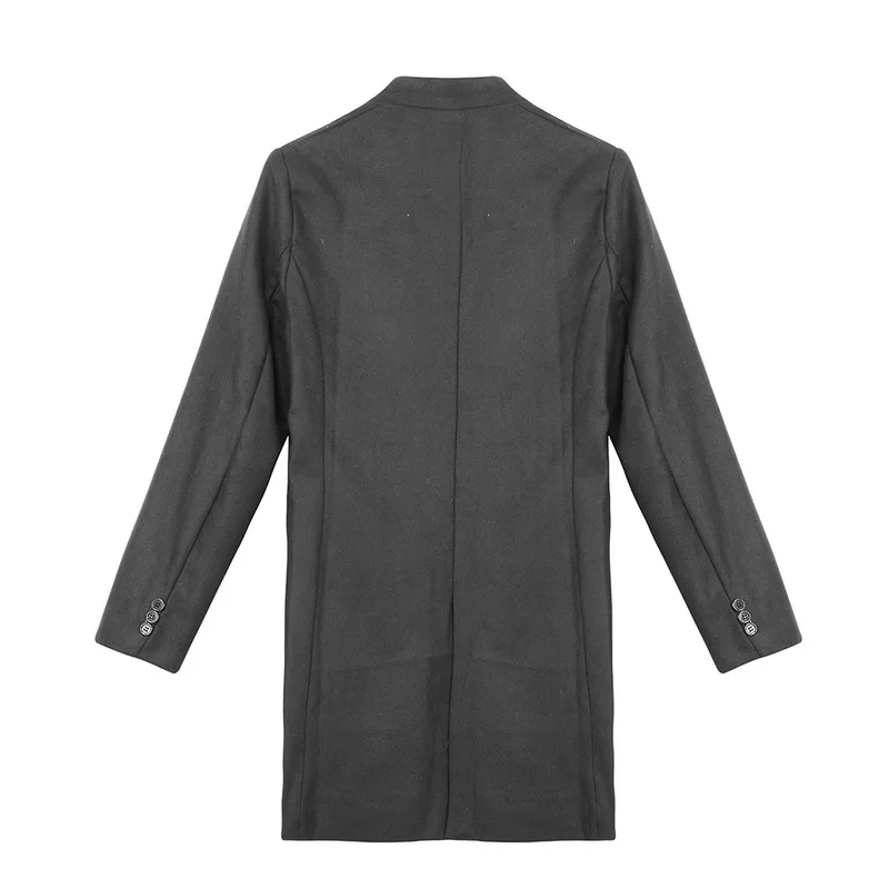MJARTORIA, мужское шерстяное плотное пальто со стоячим воротником, осенне-зимнее шерстяное одноцветное однобортное длинное пальто, мужской Тренч