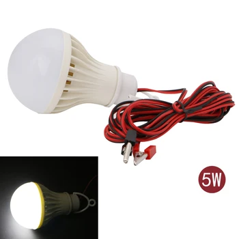

1 x 3W 5W 7W 9W 12W LED Camping Fishing Light With Alligator Clip 1.2m/3m DC 12V