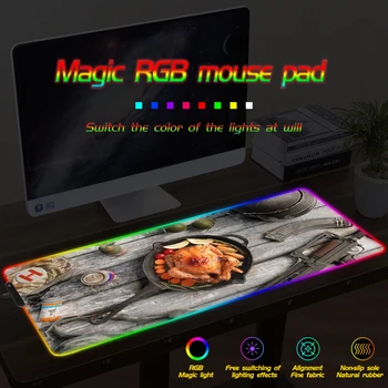 

Shooting Gaming Mouse Pad RGB Large Gamer Computer Backlight Mousepad With USB For Desk Keyboard LED Mice Mat For CSGO Gamer
