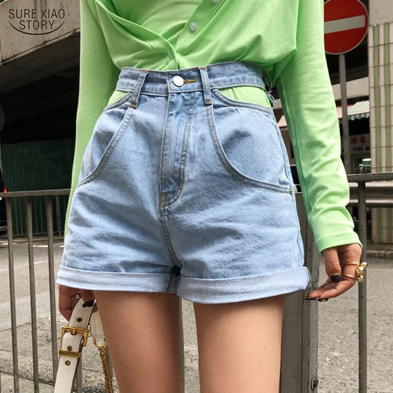 Korean High Waist Shorts Hollow Out 
