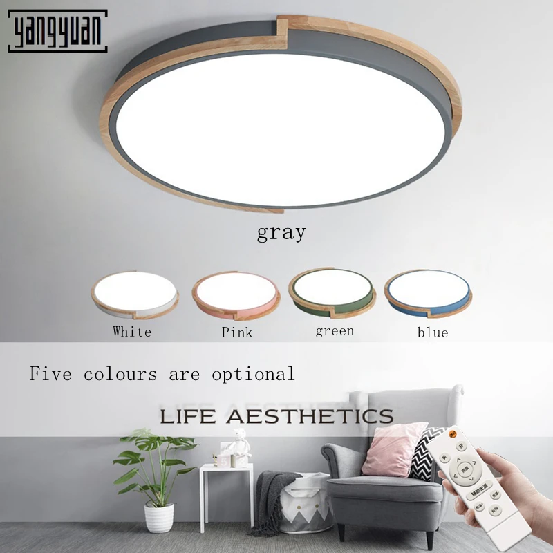 

LED ceiling lamp Nordic round bedroom attic corridor ceiling lamp modern acrylic log children living room light ceiling lamp
