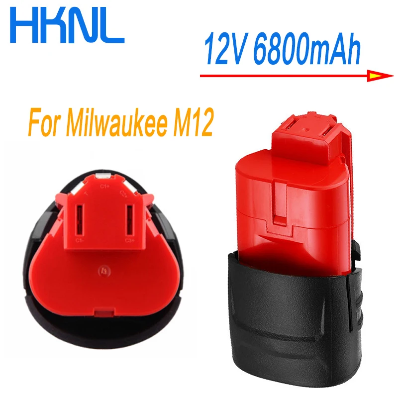 Высокоемкие инструменты батарея для Milwaukee M12 12v 6800mah Электроинструмент литий