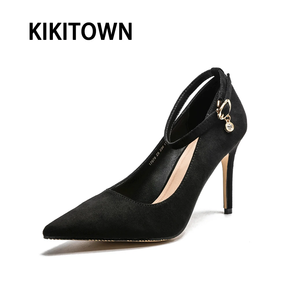 

New Korean version of pointed super high heel shoes fashion buckle women's shoes solid color light shoes