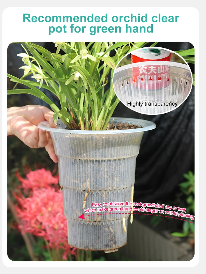 ZMTECH Vaso Per Piante In Plastica 16,5 Cm Con Foro Di Drenaggio, Auto-irrigante, Set Da 3 (Grigio Scuro) - 3