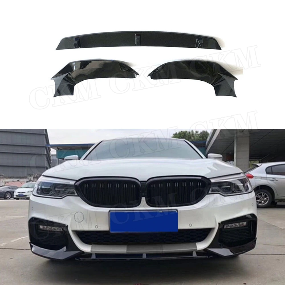 

ABS Material Front Bumper Lip Splitters for BMW 5 Series G30 G31 520i 530i 540i M Sport 2017 2018 2019 Head Chin Guard