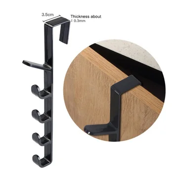 

5 Layers Course Door Rack Paper Towel Holder Over The Door Hook Hanger Plastic Hanging Organizer Rack Home Organizer