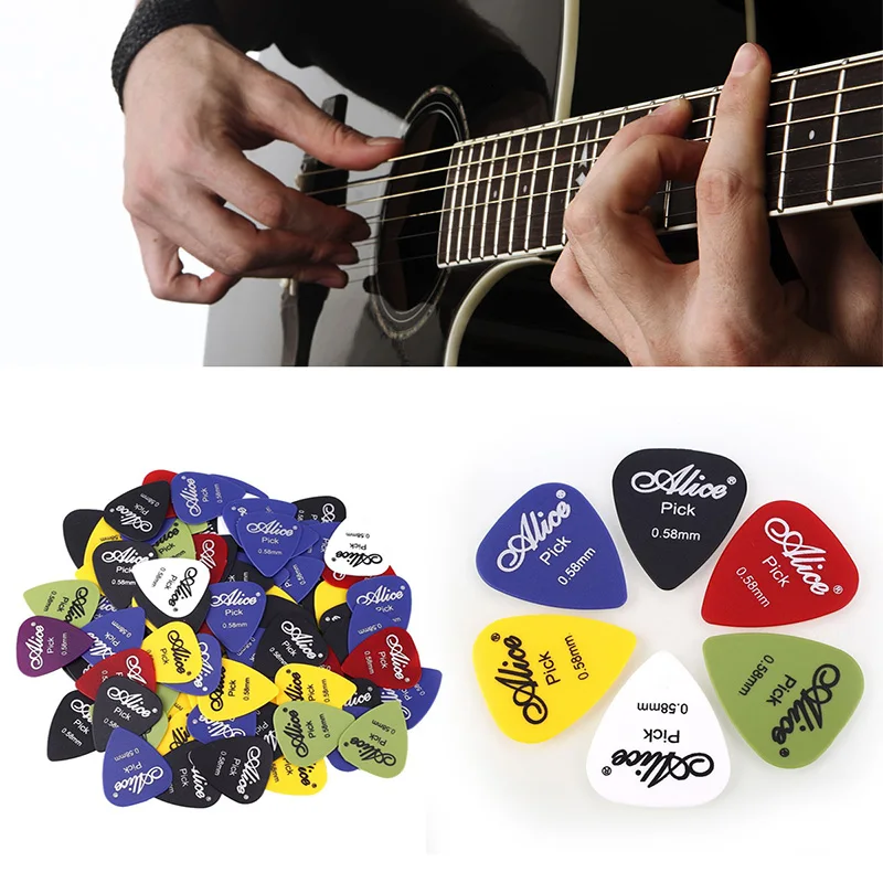 Гитара палочки Коробка ABS многоцветный Plectrum 100 шт./кор. Plectrum Электрические Музыкальные инструменты аксессуары Музыка