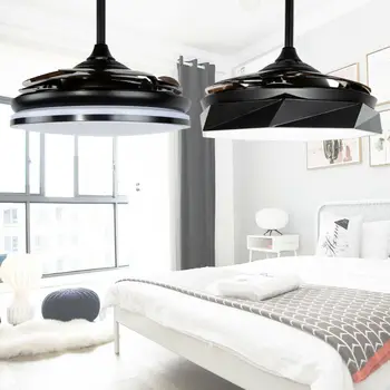 

42" Remote Ceiling Fan LED Light Home Decor Invisible Chandelier Lamp