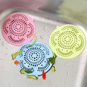 

Silicone Kitchen Fruit Residue Filters Floor Drain Hair Stopper Bathtub Plug Bathroom Kitchen Basin Sink Strainer Hair Catcher