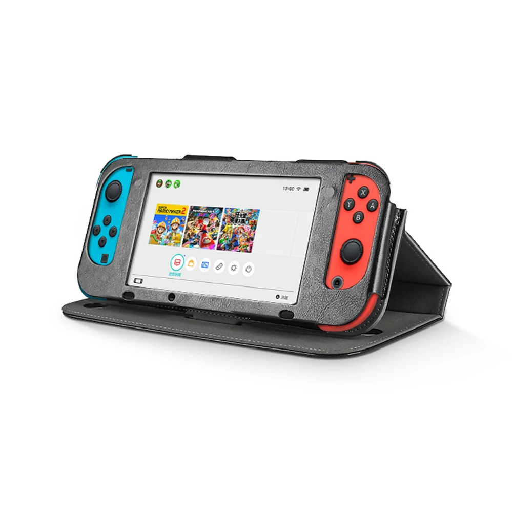 Переносная сумка для хранения для kingd Switch Lite игровой консоли контроллер PU чехол слот для карт флип чехол многофункциональные аксессуары Capa