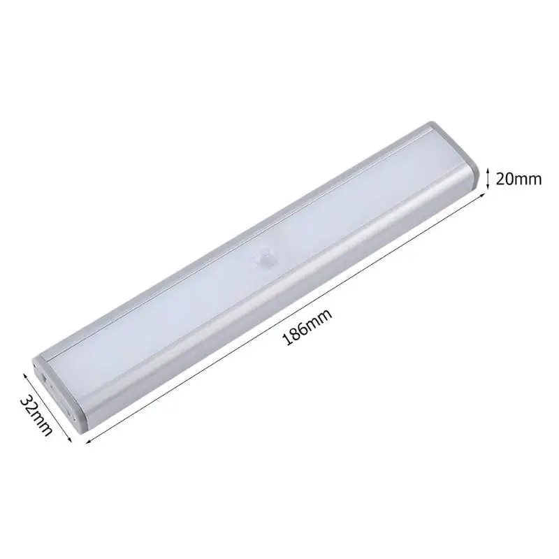 20LED PIR датчик, светильник для шкафа, зарядка через usb, лампа с регулируемой яркостью, супер яркий светильник для шкафа, лестницы, ящика