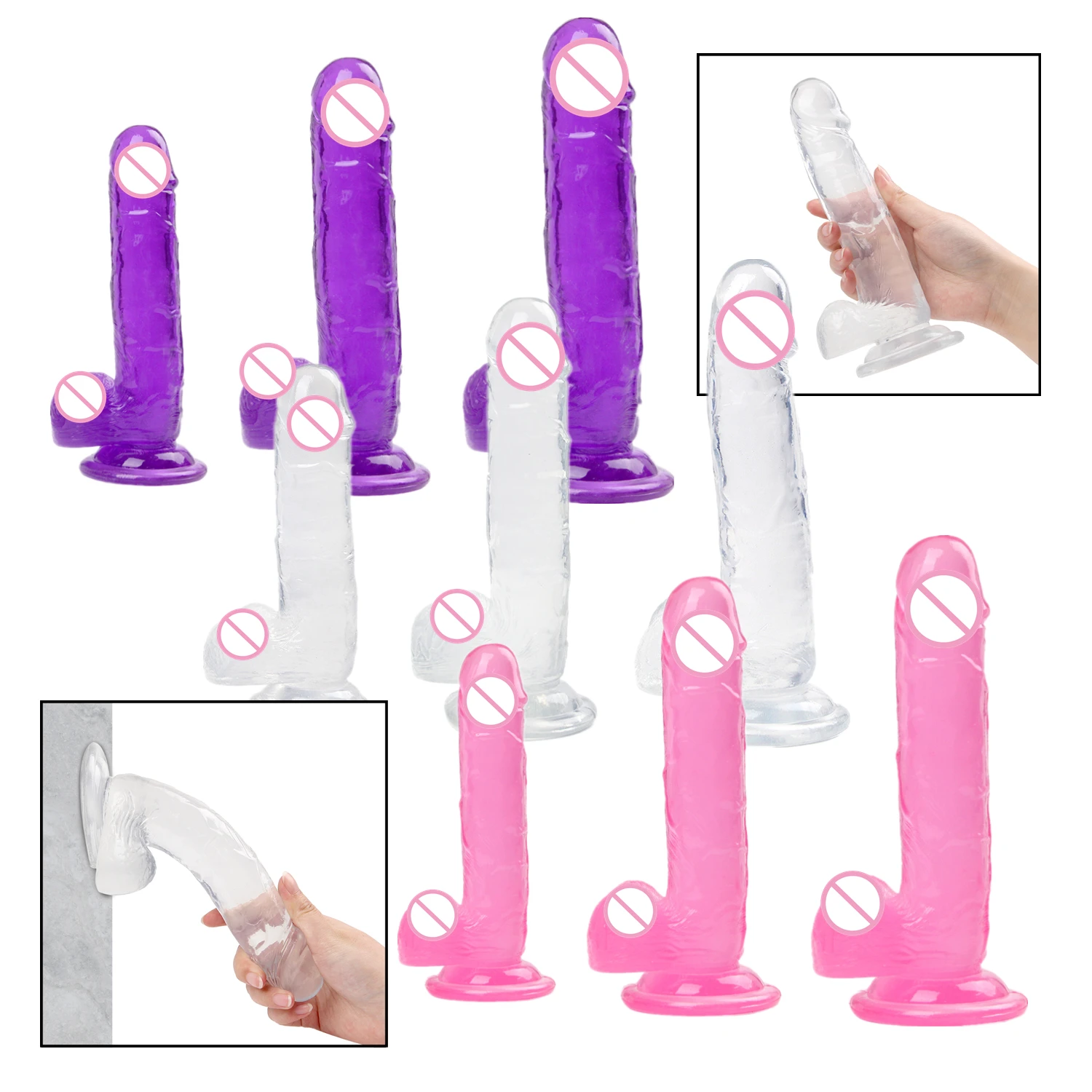 3 Size Realistic Dildo With Suction Cup Jelly Big Dildo Anal Sex Toys For Woman Penis Butt Plug Penis G-spot Orgasm Erotic Toy Best Sex Dolls Near Me Cheap Realistic picture