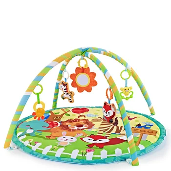 Multifunctional Fitness Frame Round Play Crawling Mat 0-12 Months Baby Puzzle Game Blanket Fun Sounding Pendant Gift For Kid 1