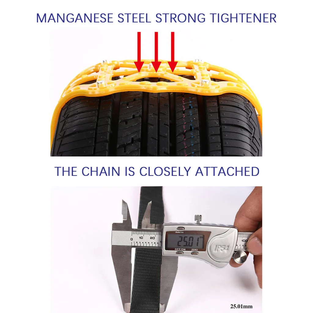 1 шт./компл. автомобильная шина Зимняя дорожный знак для обеспечения безопасности дорожного движения шина противоскольжения Регулируемый антискользящий безопасности двумя клепками опорная колесные цепи