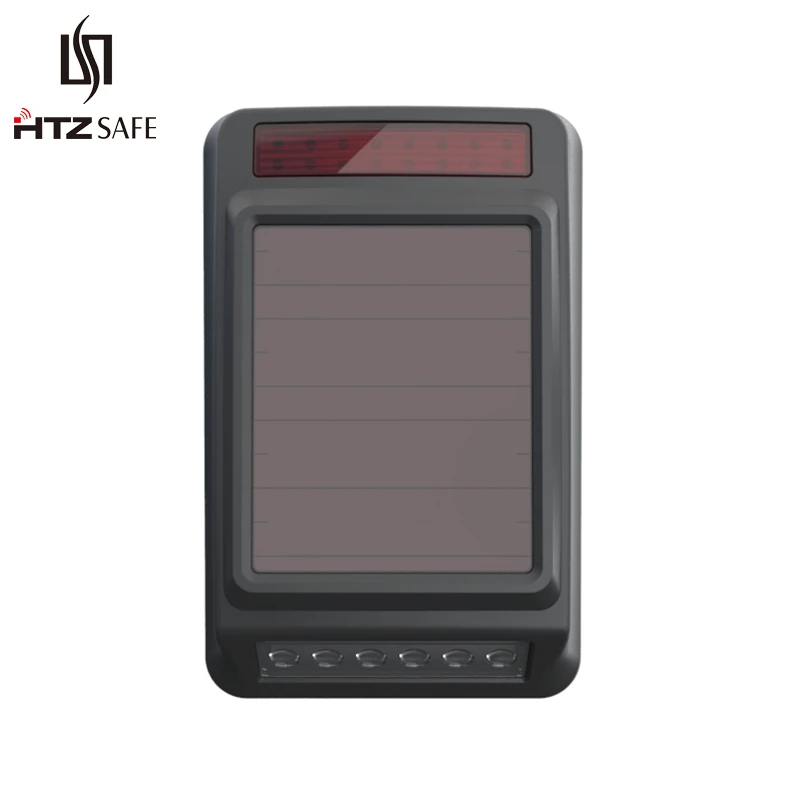 HTZSAFE Solar Wireless Siren & Strobe Light-Outdoor Waterproof-2 Optional Tones Expandable Up To 32 Sensors security alarm host