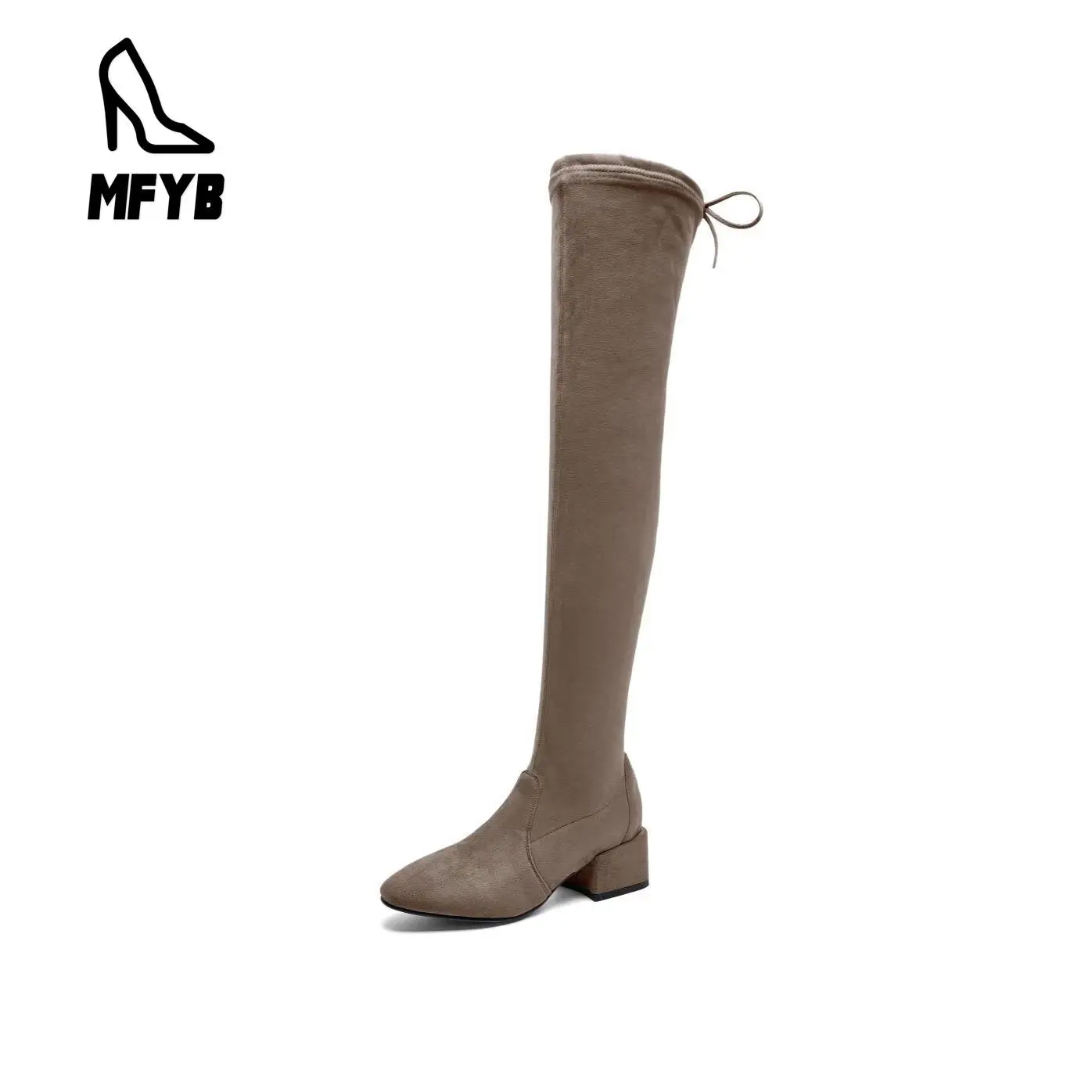 

MFYB Women's boots 2019 winter new style comfortable with women's shoes large size 34-43 suede over the knee women's boots