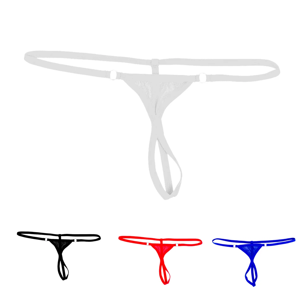 Mens Open Crotch Underwear T Back Thong