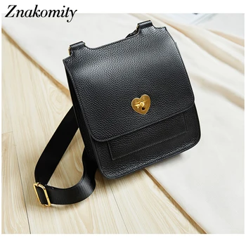 

Znakomity Cross Bag Luxury Genuine Leather Bag Black Litchi Pattern Leather Ladies Shoulder Bag Small Vintage Messenger Bag 2019