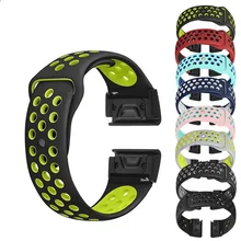 22 26mm Silicone Watch Band Easy Quick Fit Strap for Garmin Fenix 3 3HR/Fenix 5X/Fenix 5X Plus/S60/D2/MK1/Fenix 5/Fenix 5 Plus