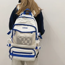 

EST New Large Capacity Women Shoulders Waterproof Nylon Backpack Girls Schoolbag Kawaii Transparent Bolsa Mochila Mujer
