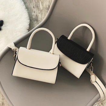

Fashion Hit Color Women Shoulder Handbag Alligator PU Small Totes Crossbody Bags Popular Simple Female Daily Bag