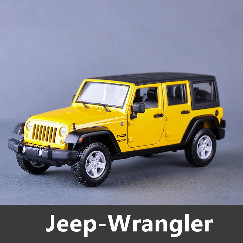 Maisto 1:24 Jeep-Wrangler модель автомобиля сплав модель автомобиля ремесла Коллекция игрушек инструменты подарок - Цвет: Цвет: желтый