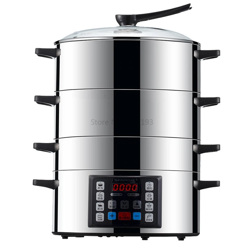 Steaming Cage 304 Stainless Steel with Large Capacity and Fast Cooking In Household Multifunctional Electric Steamer - Цвет: Коричневый