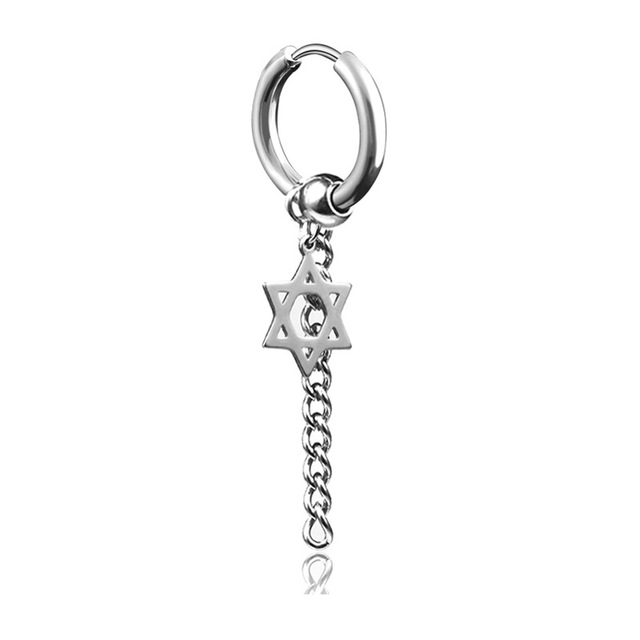 Popular Hip Hop kpop bangtan boys Stud Earrings Fashion Leaf Cross Stainless steel Pendant Earrings jewelry for men women