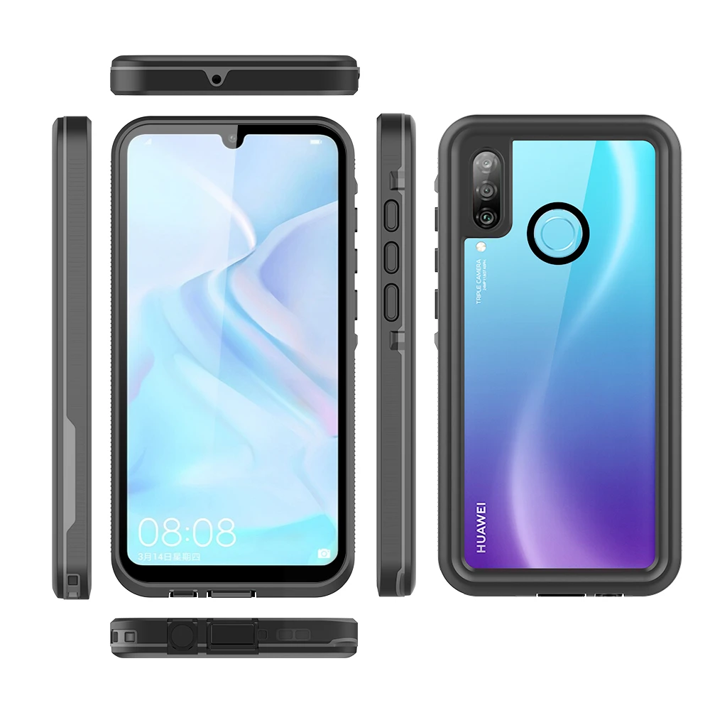 

IP68 Waterproof For Huawei Nova 4e P30 Lite Case Hybrid PC+TPU Shockproof Rugged Armor Protector Cover P30 Lite Case Transparent