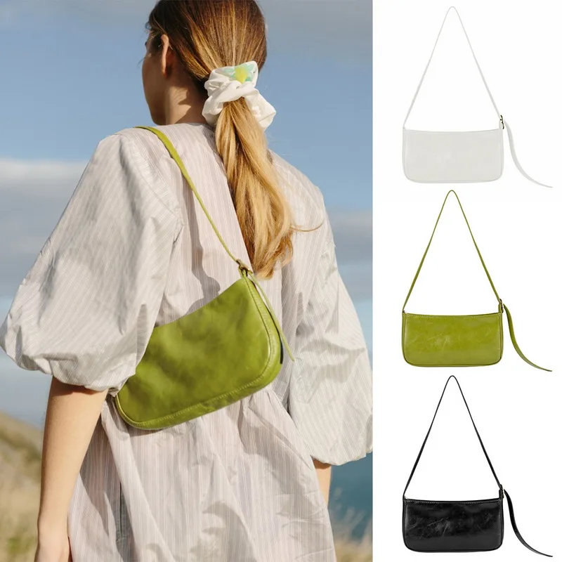HEFLASHOR весенне-летняя женская модная зеленая белая сумка с одним ремешком из искусственной кожи на молнии женская сумка